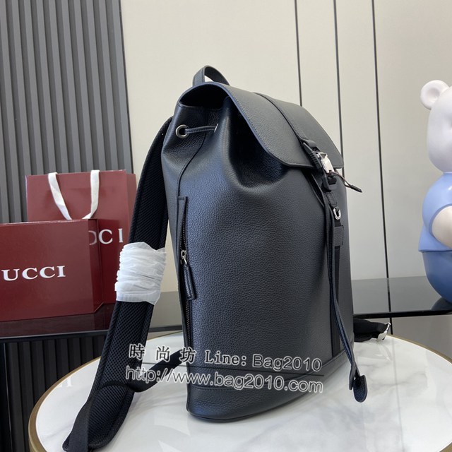 Gucci專櫃古馳最新款飾織帶大號男士雙肩背包 jh1961型號：816750